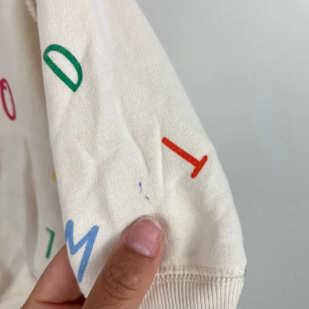Baby Gap Relaxed Crewneck Ivory Alphabet Sweatshirt 12-18 Months